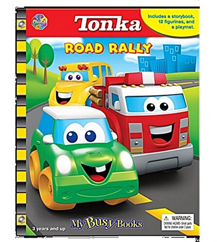 My Busy Book : Tonka Road Rally (미니피규어 12개 포함) (Board book)