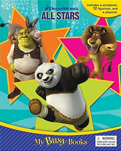 My Busy Books : DreamWorks All-Stars (미니피규어 12개 포함) (Board book)