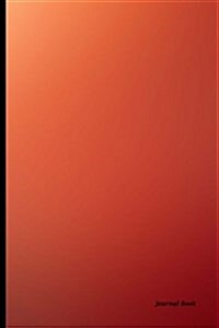 Journal Book: Red Blurground, Lined Blank Journal Book, 6 X 9, 150 Pages (Paperback)