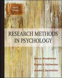 Research methods in psychology 9th ed