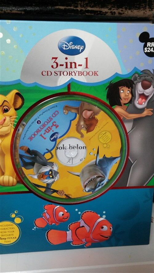 [중고] Disney 3-IN-1 CD Storybook : Lion King, Finding Nemo, Jungle Book (Hardcover)