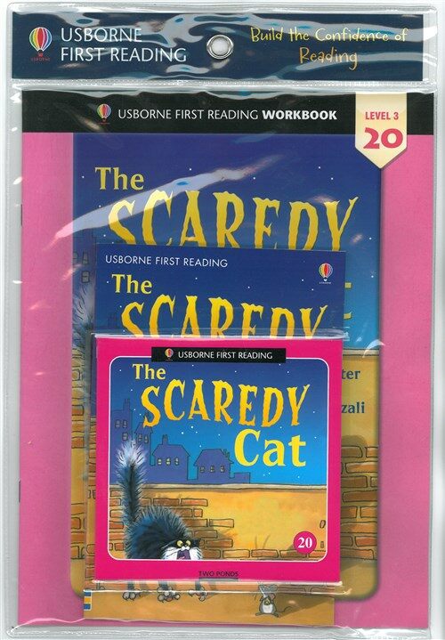 Usborne First Reading Workbook Set 3-20 : The Scaredy Cat (Paperback + Audio CD + Workbook)