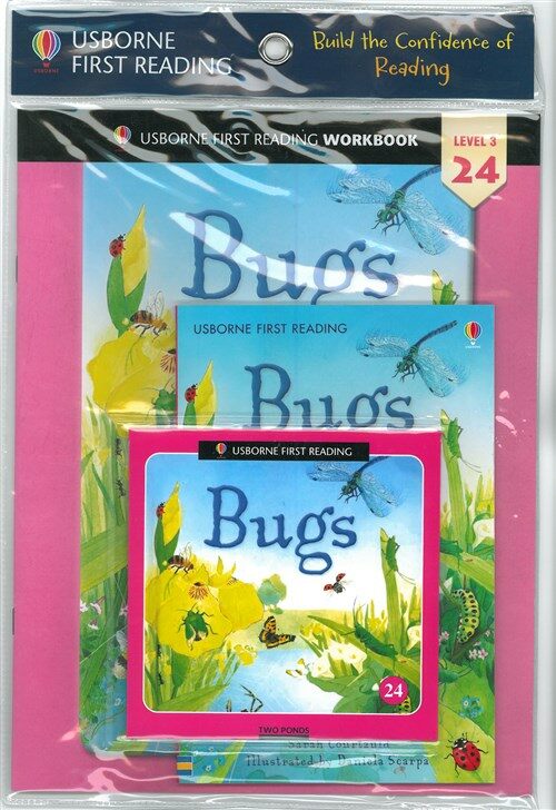 Usborne First Reading Workbook Set 3-24 : Bugs (Paperback + Audio CD + Workbook)