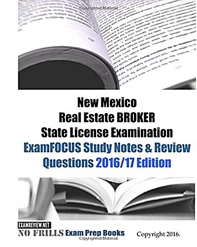 New Mexico Real Estate Broker State License Examination (Paperback, Large Print)