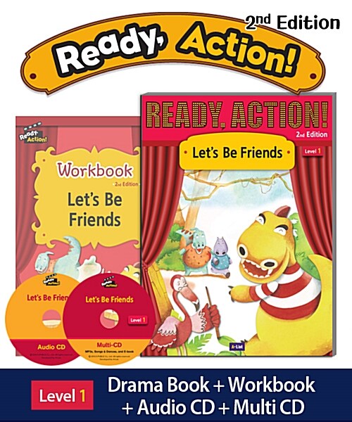 Ready Action Level 1 : Lets Be Friends (Student Book with CDs + Workbook, 2nd Edition)
