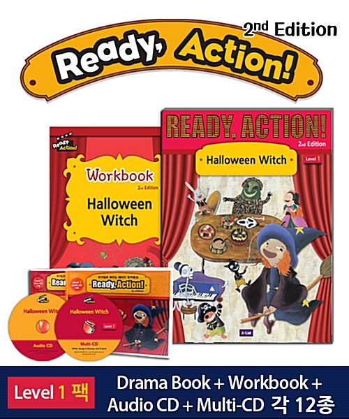 Ready Action Level 1 Pack (Student Book 12권 + Workbook 12권 + CD 12장 + Multi-C, 2nd Edition)