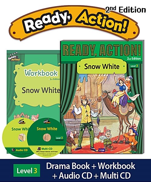 Ready Action Level 3 : Snow White (Student Book with CDs + Workbook, 2nd Edition)