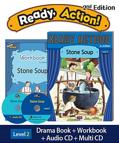 Ready Action Level 2 : Stone Soup (Student Book with CDs + Workbook , 2nd Edition)