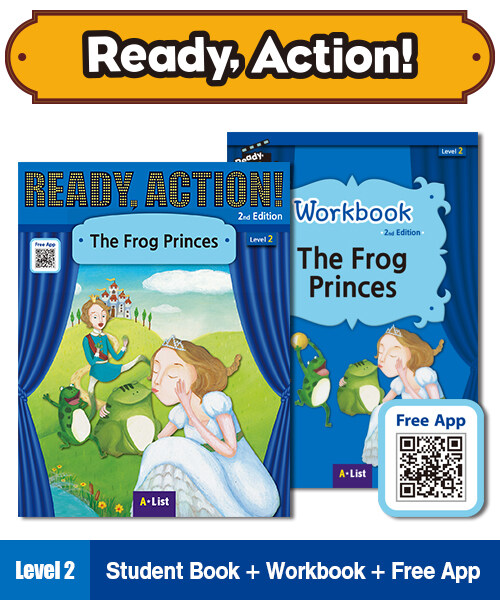 Ready Action Level 2 : The Frog Princes (Student Book + App QR + Workbook , 2nd Edition)