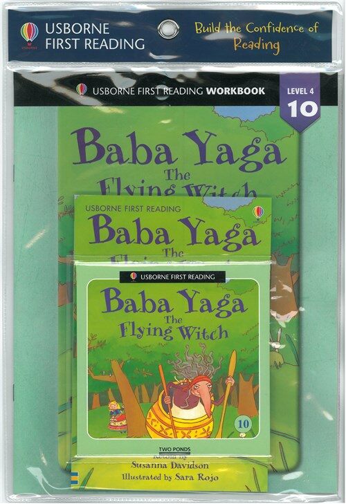 Usborne First Reading Workbook Set 4-10 : Baba Yaga - The Flying Witch (Paperback + Audio CD + Workbook)