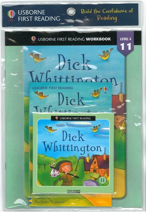 Usborne First Reading Workbook Set 4-11 : Dick Whittington (Paperback + Audio CD + Workbook)