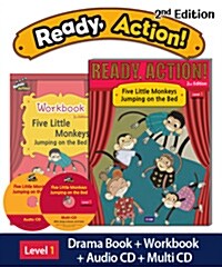 Ready Action Level 1: Five Little Monkeys Jumping on the Bed (Student Book with CDs + Workbook, 2nd Edition)