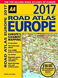 AA Road Atlas Europe 2017 (Spiral Bound, 17 Rev ed)