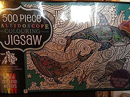 Kaleidoscope Colour-in Jigsaw with 6 Markers : Waves (UK) (Kit)