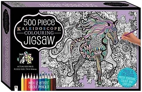 Kaleidoscope Colour-in Jigsaw with 6 Markers : Fields (UK) (Kit)