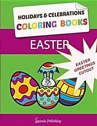 Easter Coloring Book Greetings: Color and Cut Out Your Special Easter Greetings: Coloring Pages and Cut Outs for Kids (Paperback)