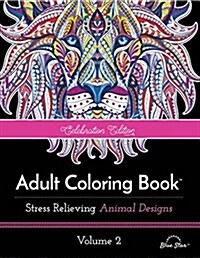 Stress Relieving Animal Designs: Adult Coloring Book (Paperback)