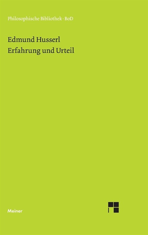 Erfahrung und Urteil: Untersuchungen zur Genealogie der Logik (Hardcover)