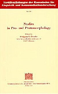 Studies in Pre- and Protomorphology (Paperback)