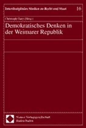 Demokratisches Denken in Der Weimarer Republik (Paperback)