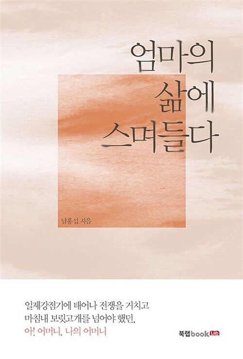 엄마의 삶에 스며들다  : 일제강점기에 태어나 전쟁을 거치고 마침내 보릿고개를 넘어야 했던, 아! 어머니, 나의 어머니