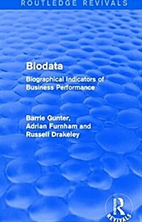 Biodata (Routledge Revivals) : Biographical Indicators of Business Performance (Hardcover)