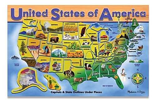 USA Map Puzzle (Wooden) (Paperback)