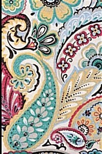 Journal Daily: Colorful Damask Flower Print Design, Unique Stylish Lined Blank Journal Book, 6 X 9, 200 Pages, Dailyjournal Notebook (Paperback)