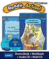 [중고] Ready Action Level 2 : The Ants and the Grasshopper (Student Book with CDs + Workbook, 2nd Edition )