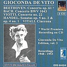 [수입] 지오콘다 드 비토 에디션 3집 - 베토벤 & 바흐 외 : 바이올린 협주곡 [2CD 복원반]