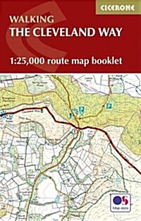 The Cleveland Way Map Booklet : 1:25,000 OS Route Mapping (Paperback)