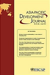 Asia Pacific Development Journal: No. 1, June 2015 (Paperback)