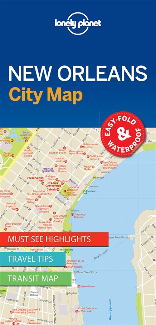 Lonely Planet New Orleans City Map (Folded)