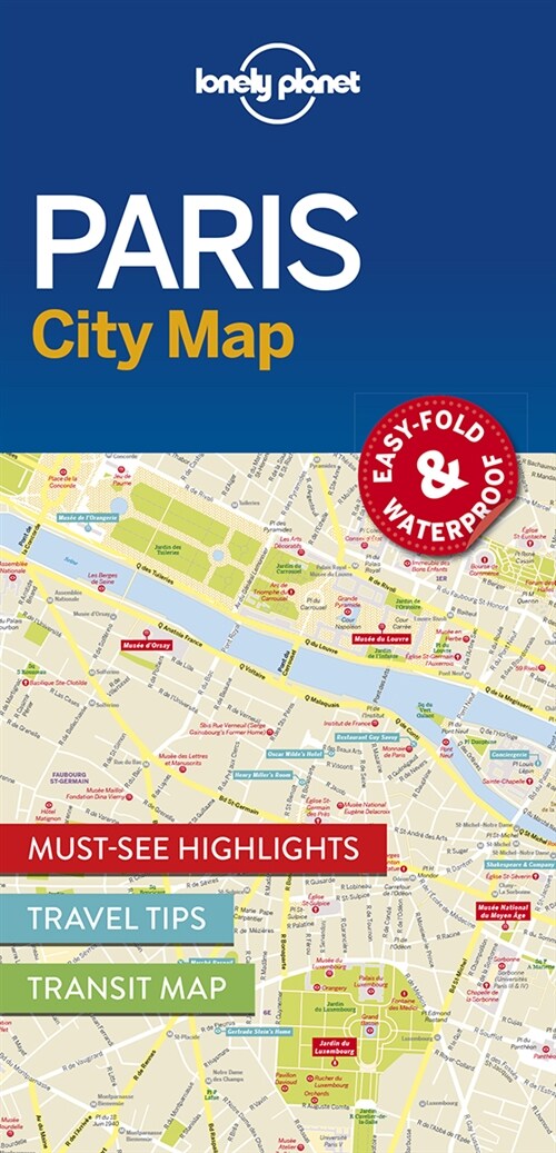 Lonely Planet Paris City Map 1 (Folded)