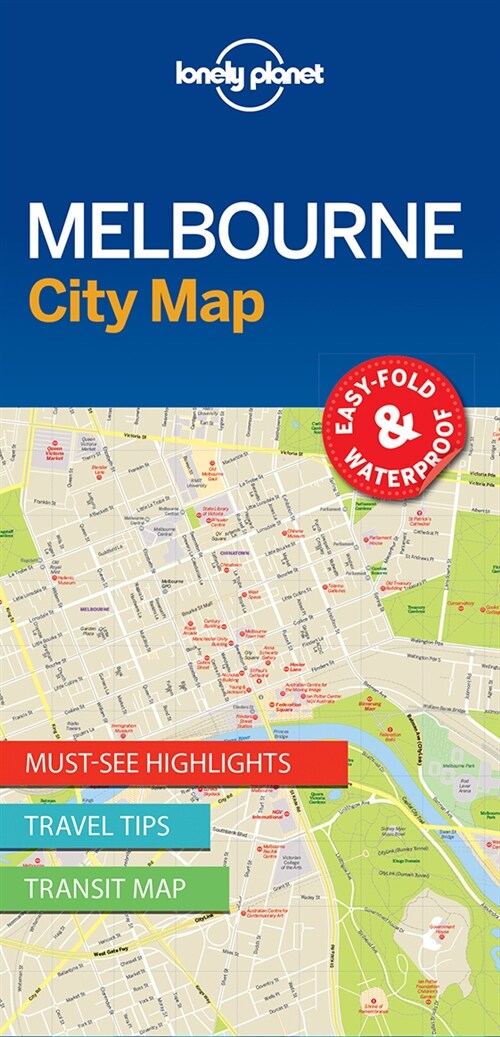 Lonely Planet Melbourne City Map (Folded)