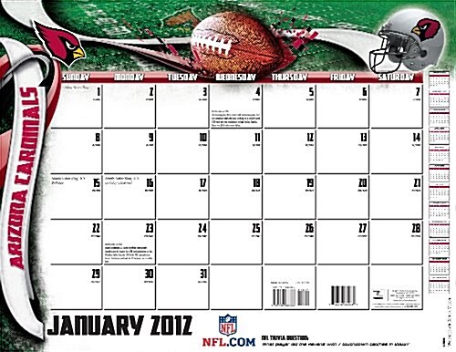 Arizona Cardinals 2012 Calendar (Paperback)