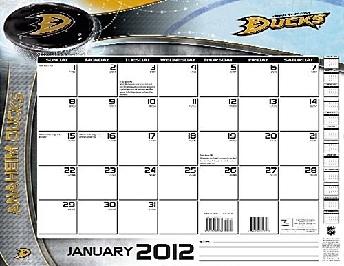 Anaheim Ducks 2012 Calendar (Paperback)