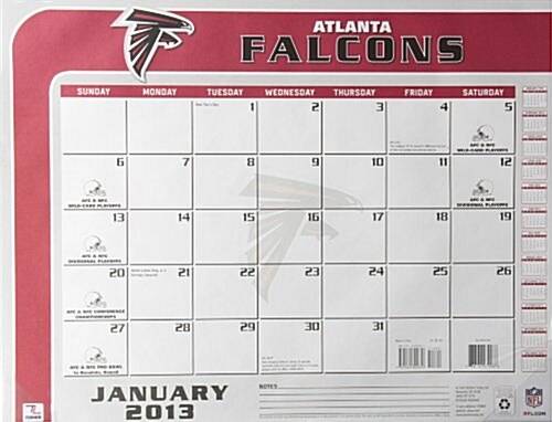 Atlanta Falcons NFL 2013 Calendar (Paperback, DES)