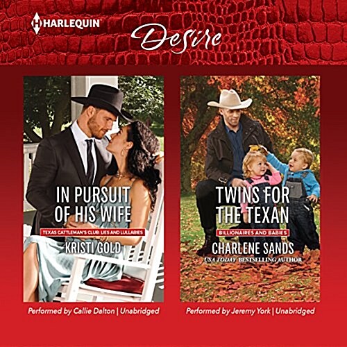 In Pursuit of His Wife & Twins for the Texan (MP3 CD)