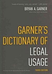 Garners Dictionary of Legal Usage (Hardcover, 3)