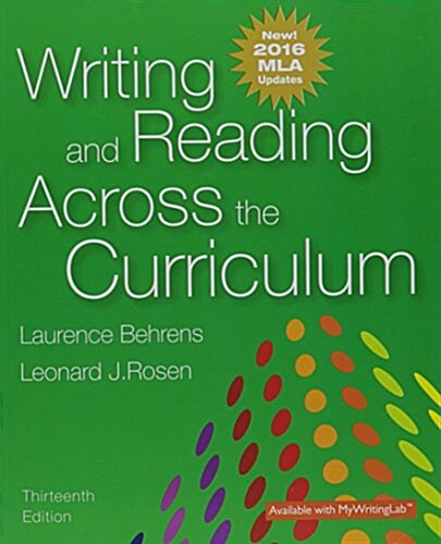 Writing and Reading Across the Curriculum, MLA Update Edition (Paperback, 13)