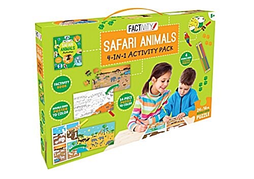 Safari Animals 4-In-1 Activity Pack [With Pens/Pencils] (Other)