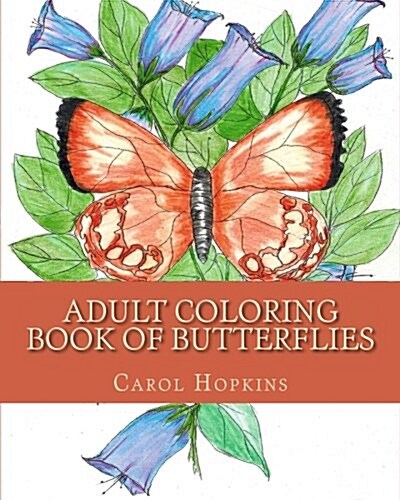 Adult Coloring Book of Butterflies (Paperback)