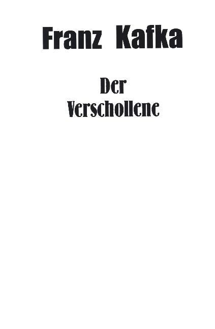 Der Verschollene (Hardcover)