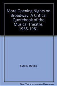 More Opening Nights on Broadway (Hardcover)