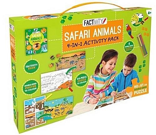 Factivity Safari Animals 4-in-1 Activity Pack (Package)