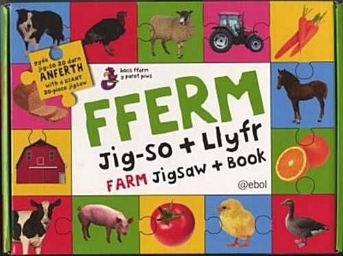 Fferm - Jig-So a Llyfr/Farm - Jigsaw and Book (Game)