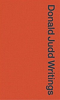 Donald Judd Writings (Paperback)