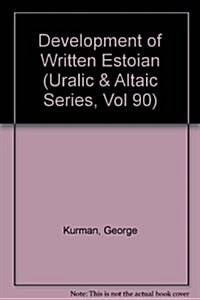 Development of Written Estoian (Paperback)