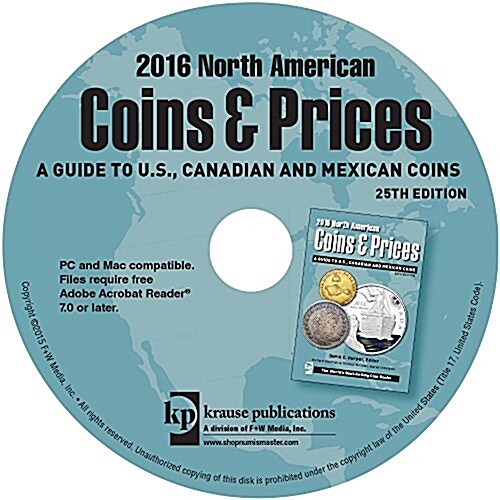 2016 North American Coins & Prices : A Guide to U.S., Canadian and Mexican Coins (CD-ROM, 25)